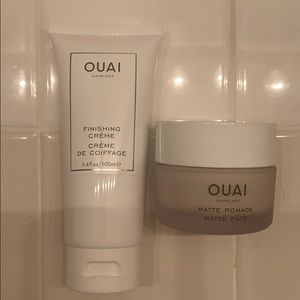 OUAI hair finishing creme and matte pomade
